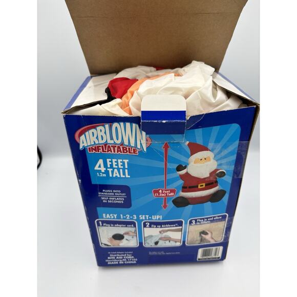 Gemmy AirBlown Inflatable 4ft Santa Opened To Show Its Working Plug In NEW - Picture 11 of 12